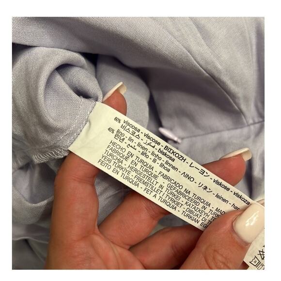 Zara Purple Crop Top Plunging Deep V-Neck Crop Puff Sleeve Coquette Size XS NWT - Picture 10 of 12